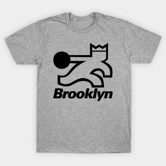 Retro Brooklyn Bowling Logo T-Shirt by Pop Fan Shop